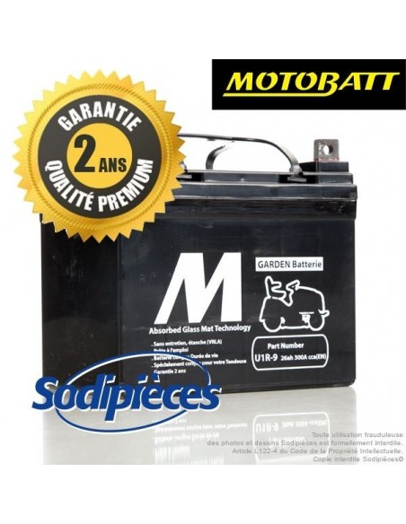 Batterie Motobatt U1R-9 pour tondeuse