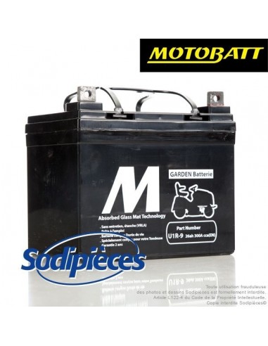 Batterie Motobatt U1R-9 pour tondeuse