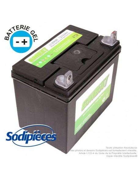 Batterie U1R9. Sans entretien pour tondeuse