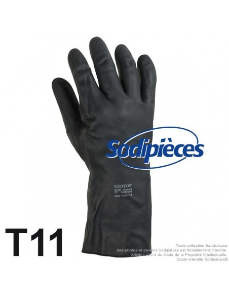 Gants produit chimique. Taille 11
