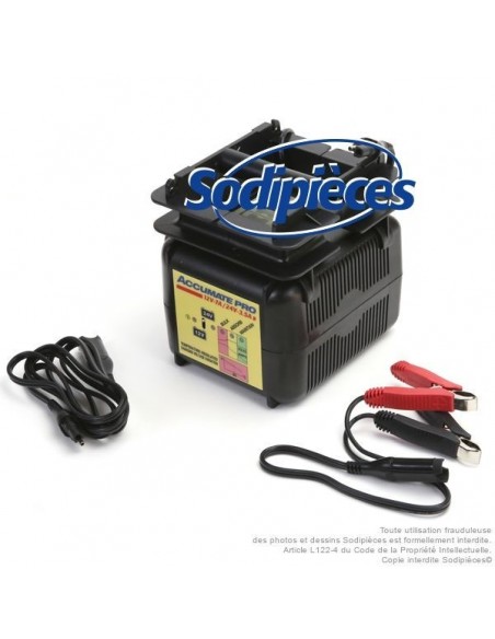 Chargeur batteries 12/24V, AGM, GEL et conventionnelles - Courant de charge : 7A / 3,5A