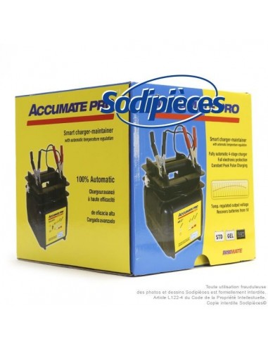 Chargeur batteries 12/24V, AGM, GEL et conventionnelles - Courant de charge : 7A / 3,5A