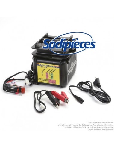 Chargeur pour 12/24V, AGM, GEL et conventionnelles - Courant de charge: 4A