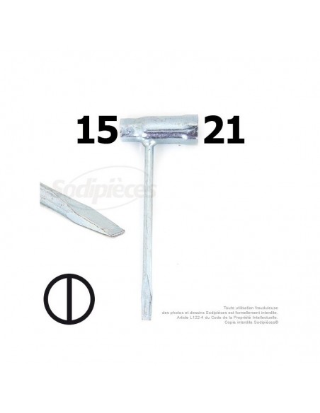 Clé à bougie 15 et 21 avec manche tournevis