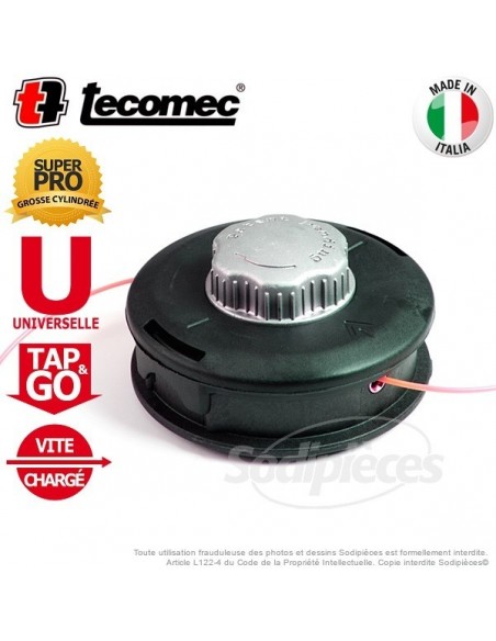 Tête débrousailleuse 2 fils Tecomec universelle Tap & Go. 130 mm