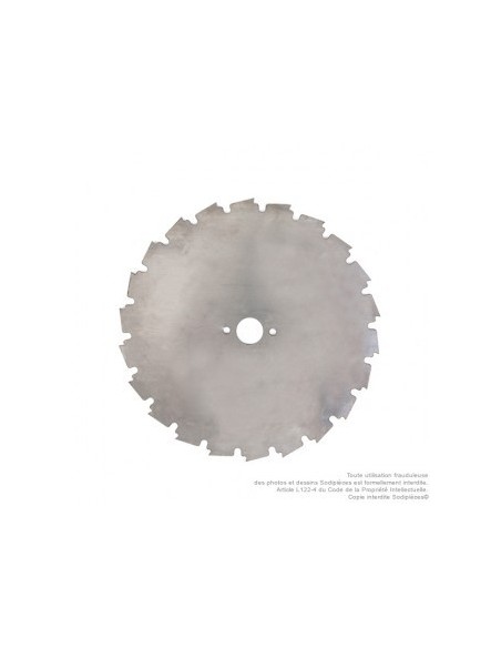 Lame disque 22 dents à gouges dentées Ø 200 mm. Al 20 mm. Ep 1,6 mm