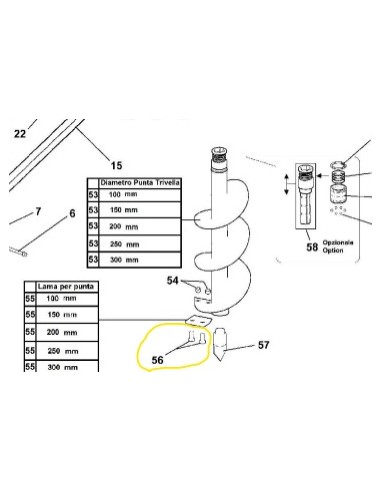 VIS POUR COUTEAU DE MECHE TS PI M8 X...