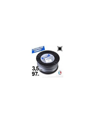 Fil débroussailleuse Titanium ®. Carré. Coque : 2,5 mm x 32 m