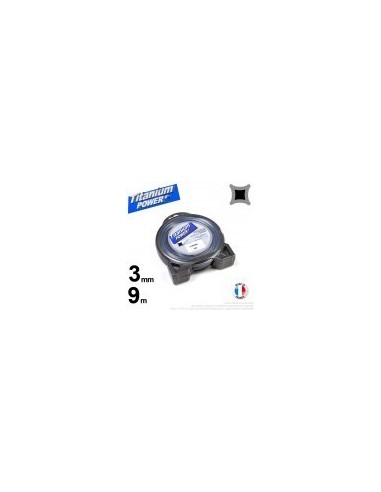 Fil débroussailleuse Titanium ®. Carré. Coque : 2,5 mm x 32 m