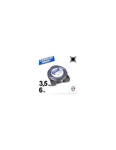 Fil débroussailleuse Titanium ®. Carré. Coque : 2,5 mm x 32 m