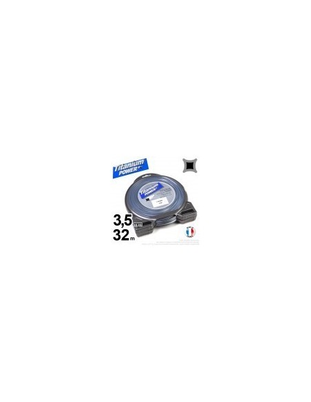 Fil débroussailleuse Titanium ®. Carré. Coque : 2,5 mm x 32 m